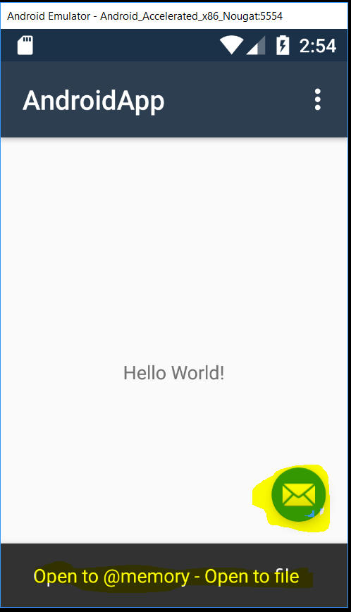 Screenshot of android app on nougat